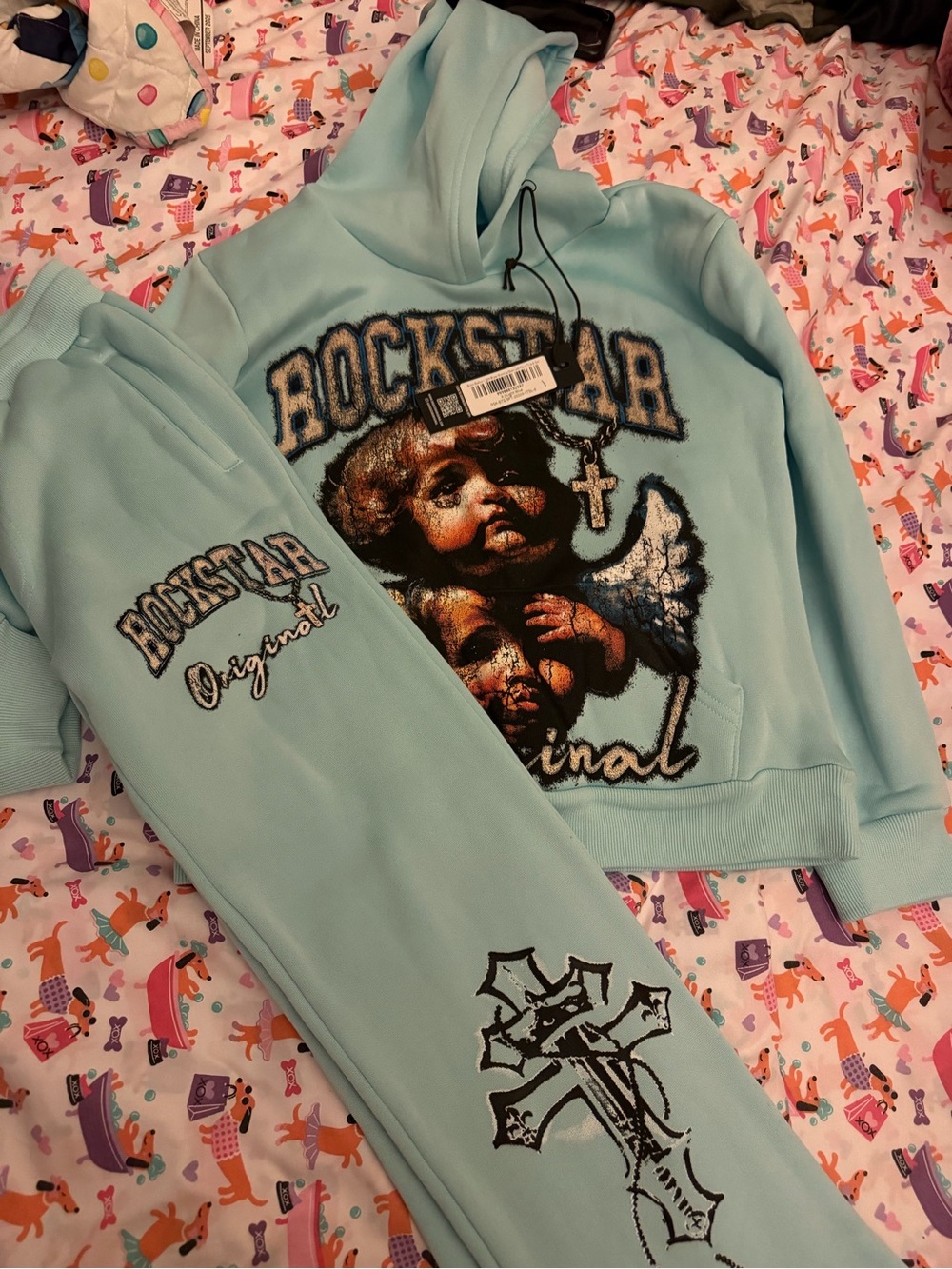 Rockstar Original Boys’ Light Blue Hoodie & sweatpants Set